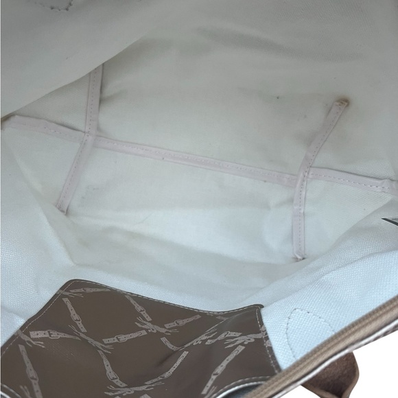 Longchamp Limited Edition Gold Metallic Logo Design Le Pliage Tote Bag EUC - Picture 8 of 9